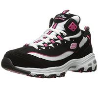 Skechers D'lites - Me Time - Tenis de Moda con Cordones para Mujer, Negro/Rosa, 41 EU