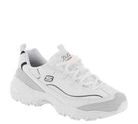 Skechers D'LITES New Heat - Zapatillas Deportivas para Mujer, Color Blanco, Negro y Rojo, Talla 39,5 EU, Blanco y Negro, 39.5 EU