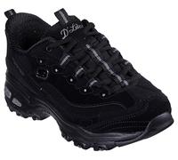 Skechers D'Lites Remix - Zapatos sin cordones para mujer, Negro/Negro, 7