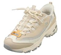 Skechers D'Lites-Smooth Nostalgia, Zapatos sin Cordones para Mujer, Natural/Gris, 40 EU