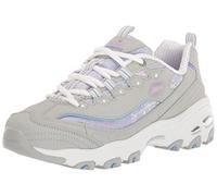 Skechers D'Lites-Splendid Journey - Tenis para Mujer, Lgmt Gris Claro Multicolor, 36.5 EU