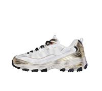 Skechers D'Lites Vintage Vision, Zapatillas Mujer, White Gold Black, 38.5 EU