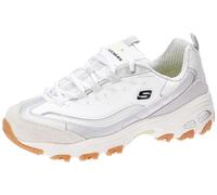 Skechers D'LITES, Zapatos Mujer, Blanco/Gris, 38 EU