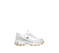 Skechers D'LITES - Zapatos para Mujer, Blanco/Gris, 40 EU