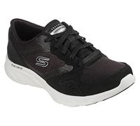 Skechers D'lux Comfort Plenty Success, Zapatillas Mujer, Black Leather/Mesh/White Trim, 38 EU