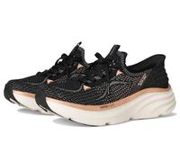 Skechers D'lux Vapor Evening Glow - Zapatillas deportivas para mujer, Black Knit Rose Gold Trim, 35 EU