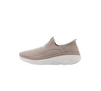 Skechers, D'LUX Walker 2.0 Happy Step Mujer, Malla Gris Topo con Ribete Coral, 39.5 EU