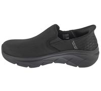 Skechers D'LUX Walker 2.0 Reeler - Tenis para Hombre de Ajuste Ancho, Manos Libres, Color Negro, Talla 10.5, Black, 10.5 UK X-Wide
