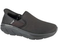 Skechers D'LUX Walker 2.0 - Zapatos para Hombre, Negro y Negro, 44 EU