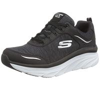 Skechers D'lux Walker, Zapatillas Mujer, Black Leather Mesh White Trim 336, 40 EU