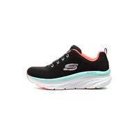 Skechers D'LUX WALKER FRESH FINESSE, Zapatillas para Mujer, Black Mesh/Mint Trim, 39 EU
