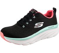Skechers D'LUX WALKER FRESH FINESSE, Zapatillas para Mujer, Black Mesh/Mint Trim, 41 EU
