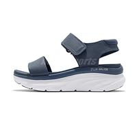 Skechers D'lux Walker New Block - Sandalia deportiva para mujer, gris, 42.5 EU