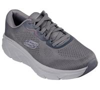 Skechers D'Lux Walker Rezinate - Zapatillas de calce sin usar cordones ni manos, para hombre, Gris, 10