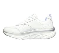 Skechers D'LUX WALKER TIMELESS PATH, Zapatillas para Mujer, White Leather / Silver Trim, 40 EU