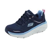 Skechers Doll, D'LUX Walker 2.0 Daisy MUÑECA Mujer, Malla de Cuero Azul Marino Rosa Ribete Azul, 36 EU