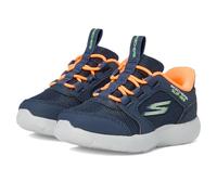 Skechers Dyna-Lite Turbo-Brisk Buddies, Zapatillas, Navy Synthetic/Textile/Orange & Lime Trim, 22 EU