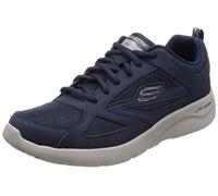 Skechers DYNAMIGHT 2.0 FALLFORD, Zapatillas para Hombre, Navy Leather/Mesh/Pu/Trim, 45 EU