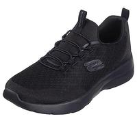 Skechers Dynamight 2.0 Real Smooth, Zapatos Deportivos Mujer, Black Mesh/Gunmetal Trim, 40 EU