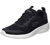 Skechers Dynamight 2.0 - Setner, Zapatillas de Deporte Hombre, Black Mesh Synthetic White Trim, 46 EU