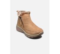 Skechers Easy Going Cool Zip, Botas de Invierno Mujer, Tan Suede, 41 EU