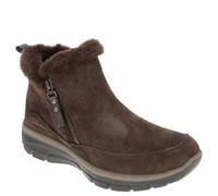 Skechers Easy Going Cool Zip, Botas Cortas al Tobillo Mujer, Chocolate, 43 EU