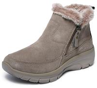 Skechers Easy Going Cool Zip, Botas Cortas al Tobillo Mujer, Taupe, 40 EU