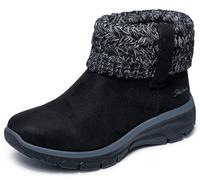 Skechers Easy Going-Cozy Weather, Botas de Invierno Mujer, Black Microfiber/Sweater Knit, 37 EU