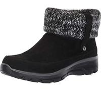 Skechers Easy Going-Heighten, Botines Mujer, Negro (BLK Black Microfiber/Knit), 40 EU