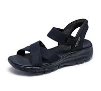 Skechers Easy Going Somewhere SunnySneaker para mujer, Negro Duraleather Gore, 37.5 EU
