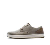 Skechers Canvas Moreno-Zapatos Oxford de Lona para Hombre, Khaki, 45.5 EU