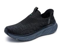 Skechers Edgeride Commissioner, Zapatillas Hombre, Black Knit/Charcoal Trim, 42.5 EU
