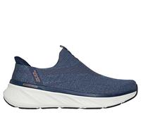 Skechers Edgeride Commissioner, Zapatillas Hombre, Navy Knit/Orange Trim, 47.5 EU