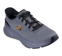 Skechers Edgeride Erlson, Zapatillas Hombre, Charcoal Knit/Yellow PU, 45 EU
