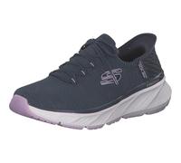 Skechers Edgeride Impression, Zapatillas Mujer, Navy Knit/Lavender Trim, 39 EU