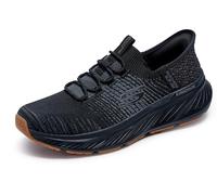 Skechers Edgeride Raygo, Zapatillas Hombre, Black Knit/Trim, 45 EU