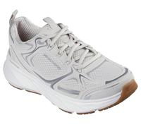 Skechers Edgeride Silver Eclipse, Zapatillas Mujer, Natural Mesh/Duraleather/Trim, 37.5 EU