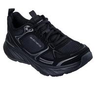 Skechers Edgeride Silver Eclipse, Zapatillas Mujer, Black Mesh/Duraleather/Trim, 38 EU