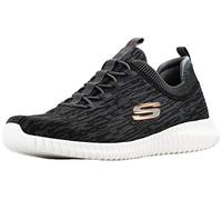Skechers ELITE FLEX HARTNELL, Zapatillas para Hombre, Black & Gray Mesh/Trim, 48.5 EU