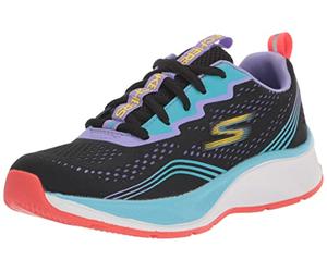 Skechers Elite Sport Pro Radiant Squad - Zapatillas Deportivas para niña, Malla de Color Negro., 4 UK