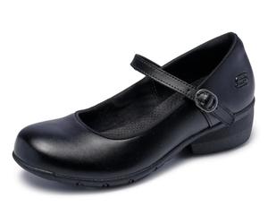 Skechers Elsit, Zapatos para Profesionales Sanitarios Mujer, Black Leather, 40 EU