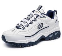 Skechers Energy Afterburn, Zapatillas Hombre, White Navy 01, 45.5 EU