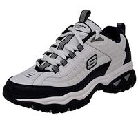 Skechers Energy Afterburn - Zapatillas para hombre, White/Navy Blue, 10 Wide