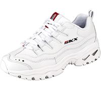 Skechers Energy Timeless Vision, Zapatillas Mujer, White/Red, 37.5 EU