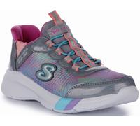 SKECHERS Ensueño Espuma Viscoelástica Zapatillas sin Cordones Zapatos Niña Gris