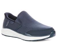 Skechers Equalizador 6.0 Ajuste Holgado Cordones Malla Hombre Zapatillas En Navy