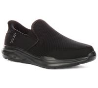 Skechers Equalizador 6.0 Stoaver Ajuste Holgado Cordones Zapatillas Hombre Negro