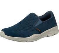 Skechers EQUALIZER 4.0 TRIPLE-PLAY, Zapatillas sin cordones para Hombre, Navy Engineered Mesh/Orange Trim, 45.5 EU