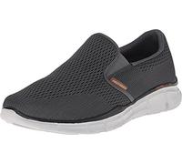 Skechers Equalizer Double PlayFitness - Tenis para Hombre, Gris carbón Naranja, 6 UK Wide