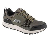 Skechers ESCAPE PLAN, Zapatillas para Hombre, Green (Olive Leather/Mesh/Black Trim Olbk), 46 EU